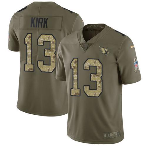 Nike Cardinals #13 Christian Kirk Olive Camo Mens Stitched NFL Limited 2017 Salute to Service Jersey