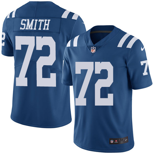 Nike Colts #72 Braden Smith Royal Blue Mens Stitched NFL Limited Rush Jersey