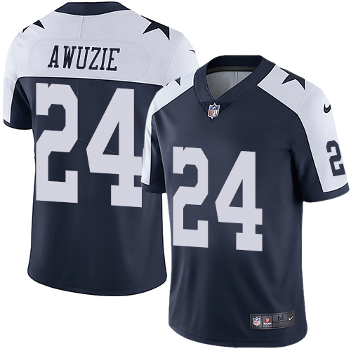 Nike Cowboys #24 Chidobe Awuzie Navy Blue Thanksgiving Mens Stitched NFL Vapor Untouchable Limited T