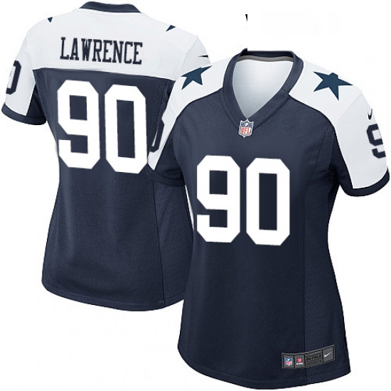 Womens Nike Dallas Cowboys 90 Demarcus Lawrence Game Navy Blue T