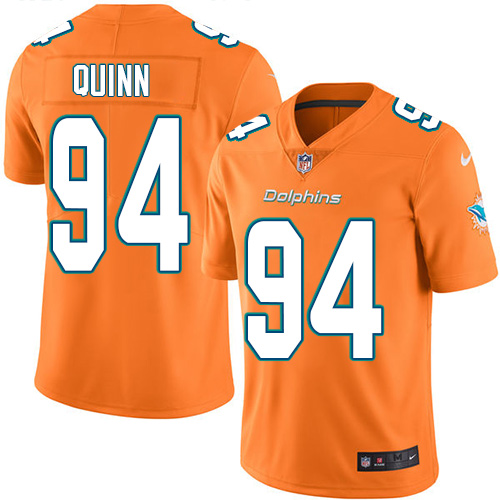 Nike Dolphins #94 Robert Quinn Orange Mens Stitched NFL Limited 