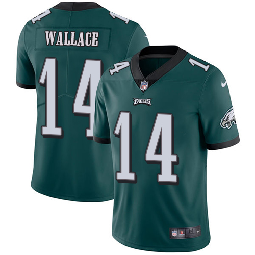 Nike Eagles #14 Mike Wallace Midnight Green Team Color Mens Stit