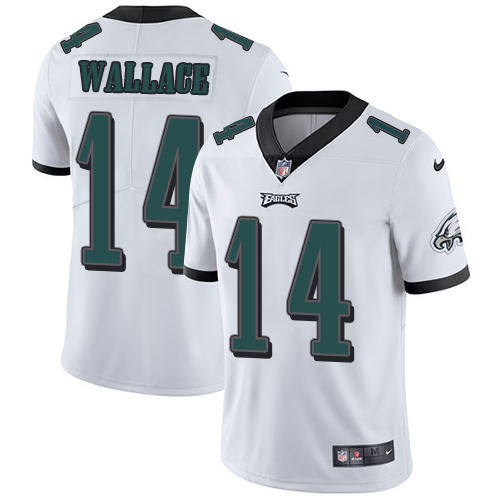 Nike Eagles #14 Mike Wallace White Mens Stitched NFL Vapor Untou