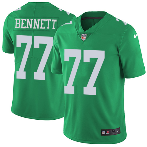 Nike Eagles #77 Michael Bennett Green Mens Stitched NFL Limited 