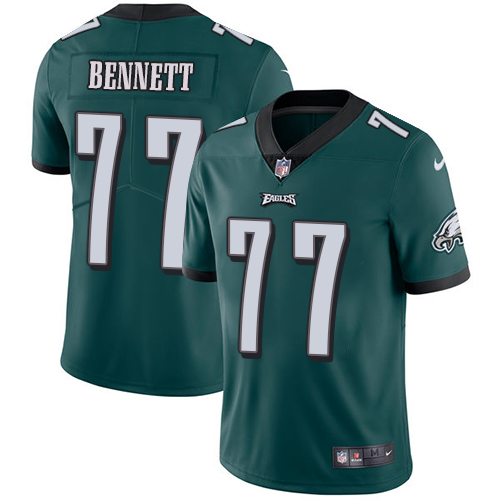 Nike Eagles #77 Michael Bennett Midnight Green Team Color Mens Stitched NFL Vapor Untouchable Limite