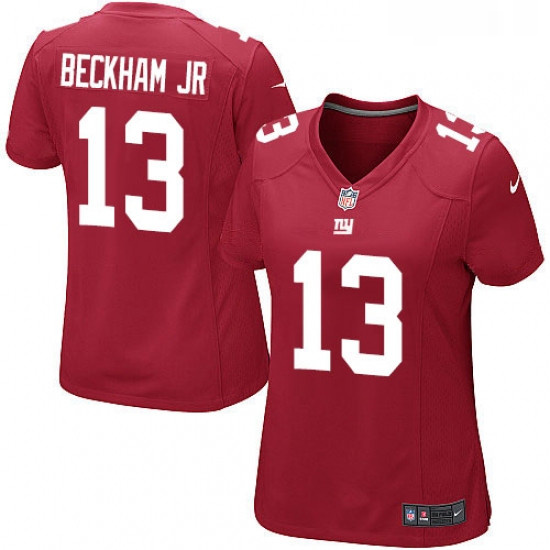 Womens Nike New York Giants 13 Odell Beckham Jr Game Red Alterna