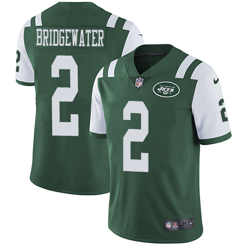 Nike Jets #2 Teddy Bridgewater Green Team Color Mens Stitched NFL Vapor Untouchable Limited Jersey