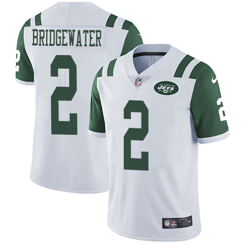 Nike Jets #2 Teddy Bridgewater White Mens Stitched NFL Vapor Unt