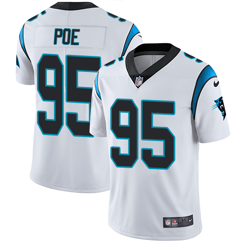 Nike Panthers #95 Dontari Poe White Mens Stitched NFL Vapor Untouchable Limited Jersey