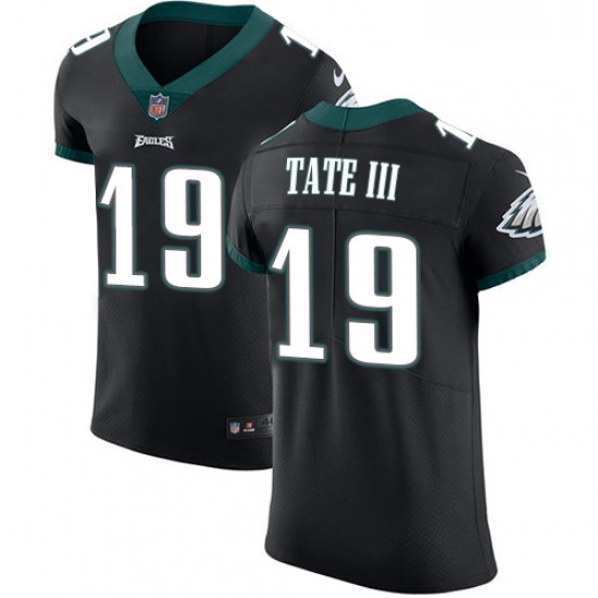 Mens Nike Philadelphia Eagles 19 Golden Tate III Black Vapor Untouchable Elite Player NFL Jerse