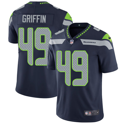 Nike Seahawks #49 Shaquem Griffin Steel Blue Team Color Mens Stitched NFL Vapor Untouchable Limited 