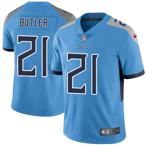 Nike Titans #21 Malcolm Butler Light Blue Team Color Mens Stitched NFL Vapor Untouchable Limited Jer