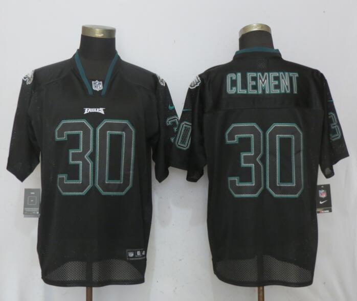 Nike Eagles #30 Corey Clement Black Lights Out Elite Jersey