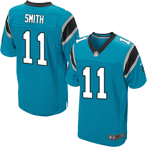 Nike Panthers #11 Torrey Smith Blue Alternate Mens Stitched NFL Elite Jersey