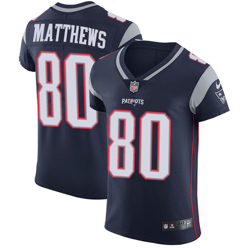 Nike Patriots #80 Jordan Matthews Navy Blue Team Color Mens Stitched NFL Vapor Untouchable Elite Jer