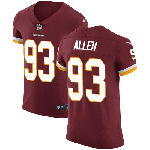 Nike Redskins #93 Jonathan Allen Burgundy Red Team Color Mens Stitched NFL Vapor Untouchable Elite J