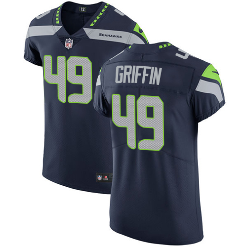 Nike Seahawks #49 Shaquem Griffin Steel Blue Team Color Mens Stitched NFL Vapor Untouchable Elite Je