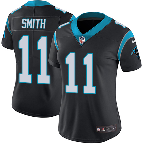 Nike Panthers #11 Torrey Smith Black Team Color Womens Stitched NFL Vapor Untouchable Limited Jersey