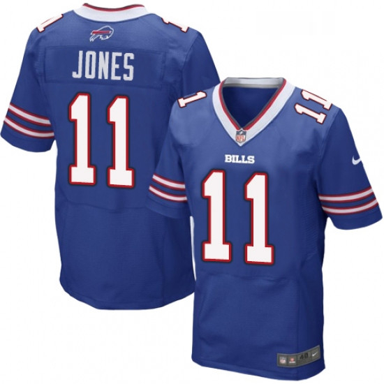 Mens Nike Buffalo Bills 11 Zay Jones Elite Royal Blue Team Color NFL Jersey