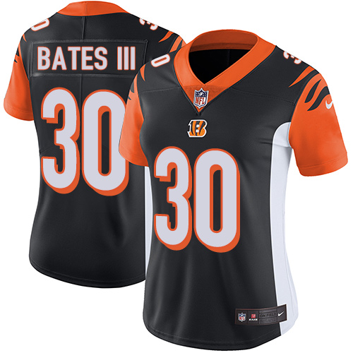 Nike Bengals #30 Jessie Bates III Black Team Color Womens Stitched NFL Vapor Untouchable Limited Jer