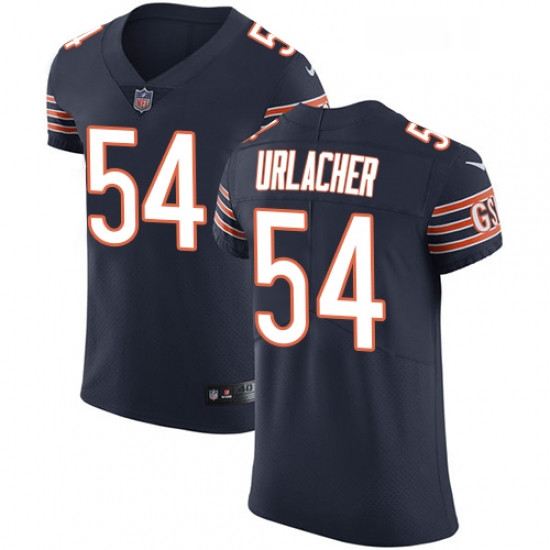 Mens Nike Chicago Bears 54 Brian Urlacher Navy Blue Team Color Vapor Untouchable Elite Player NFL Je