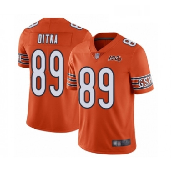 Youth Chicago Bears 89 Mike Ditka Orange Alternate 100th Season Limited Football Jersey