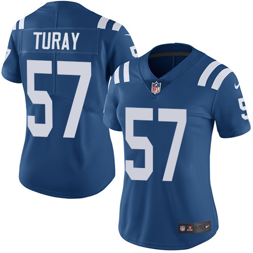 Nike Colts #57 Kemoko Turay Royal Blue Team Color Womens Stitched NFL Vapor Untouchable Limited Jers