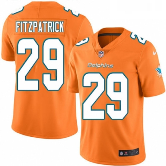 Youth Nike Miami Dolphins 29 Minkah Fitzpatrick Limited Orange Rush Vapor Untouchable NFL Jersey