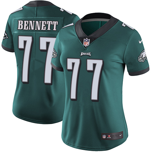 Nike Eagles #77 Michael Bennett Midnight Green Team Color Womens