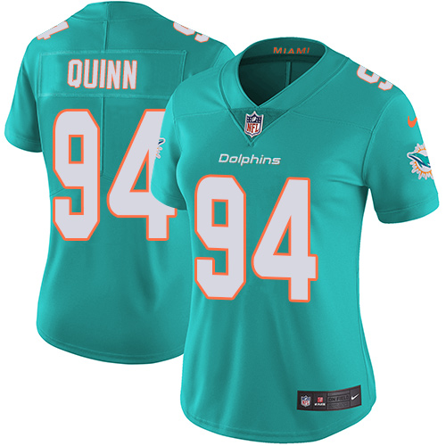 Nike Dolphins #94 Robert Quinn Aqua Green Team Color Womens Stitched NFL Vapor Untouchable Limited J