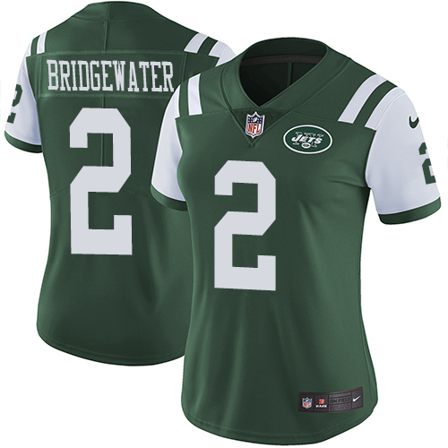 Nike Jets #2 Teddy Bridgewater Green Team Color Womens Stitched 