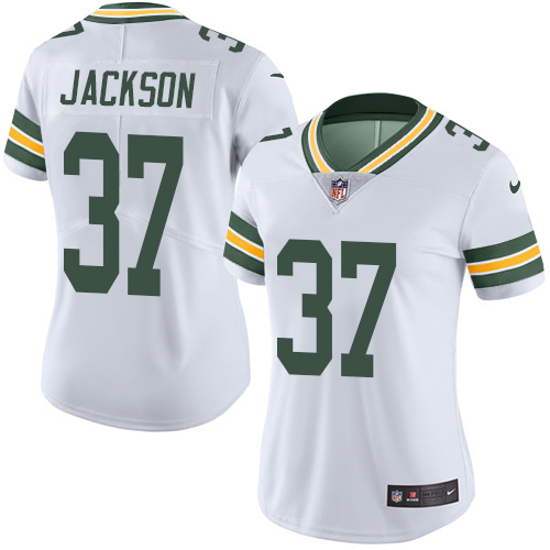 Nike Packers #37 Josh Jackson White Womens Stitched NFL Vapor Untouchable Limited Jersey