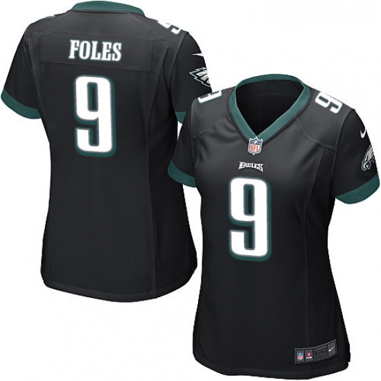 Womens Nike Philadelphia Eagles 9 Nick Foles Game Black Alternate NFL Jersey