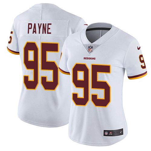 Nike Redskins #95 Da Ron Payne White Womens Stitched NFL Vapor Untouchable Limited Jersey