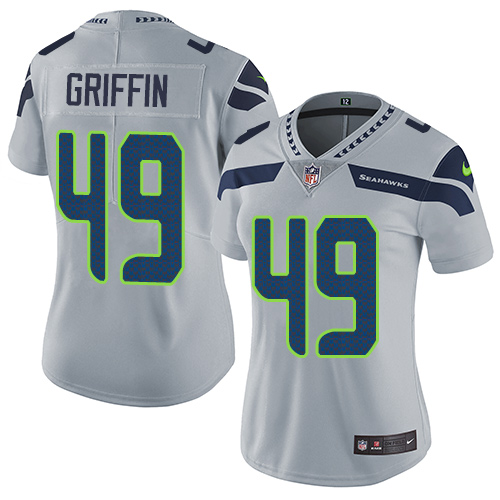 Nike Seahawks #49 Shaquem Griffin Grey Alternate Womens Stitched NFL Vapor Untouchable Limited Jerse