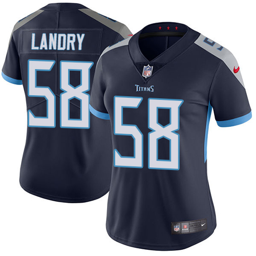 Nike Titans #58 Harold Landry Navy Blue Alternate Womens Stitched NFL Vapor Untouchable Limited Jers