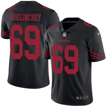 Nike 49ers #69 Mike McGlinchey Black Mens Stitched NFL Limited R