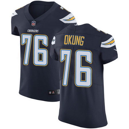 Nike Chargers #76 Russell Okung Navy Blue Team Color Mens Stitched NFL Vapor Untouchable Elite Jerse