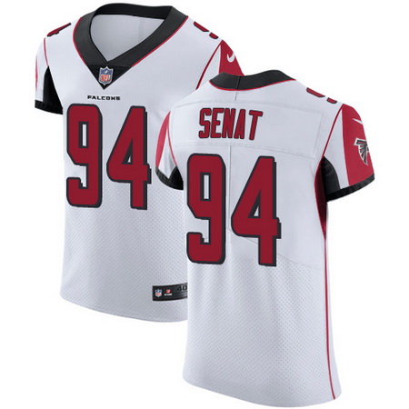 Nike Falcons #94 Deadrin Senat White Mens Stitched NFL Vapor Unt