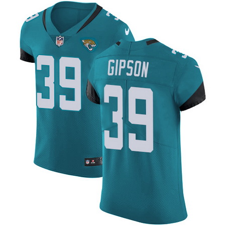 Nike Jaguars #39 Tashaun Gipson Teal Green Team Color Mens Stitched NFL Vapor Untouchable Elite Jers