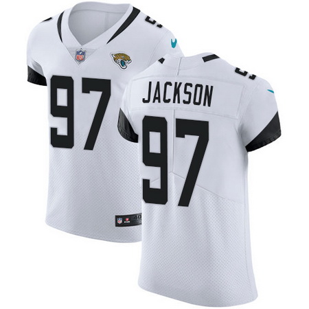 Nike Jaguars #97 Malik Jackson White Mens Stitched NFL Vapor Unt