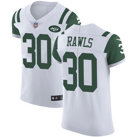 Nike Jets #30 Thomas Rawls White Mens Stitched NFL Vapor Untouchable Elite Jersey