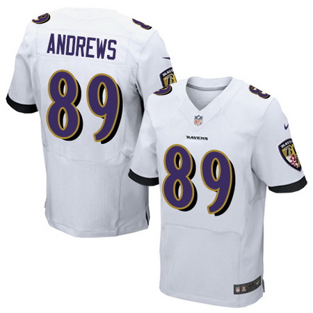 Nike Ravens #89 Mark Andrews White Mens Stitched NFL New Elite J