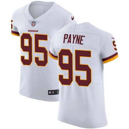 Nike Redskins #95 Da Ron Payne White Mens Stitched NFL Vapor Unt