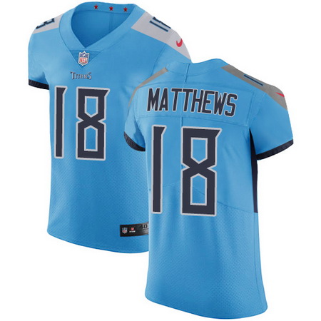 Nike Titans #18 Rishard Matthews Light Blue Team Color Mens Stitched NFL Vapor Untouchable Elite Jer