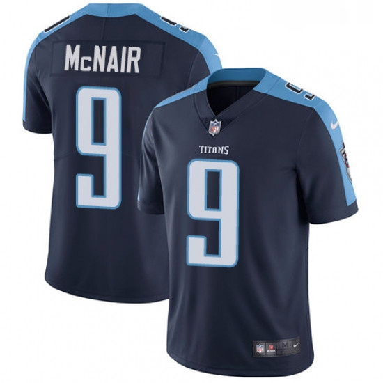 Youth Nike Tennessee Titans 9 Steve McNair Navy Blue Alternate Vapor Untouchable Limited Player NFL 