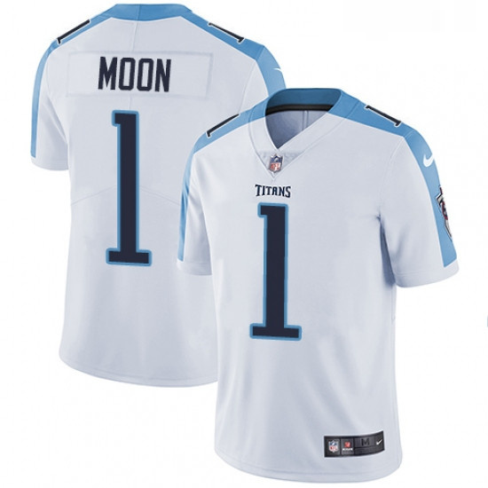 Youth Nike Tennessee Titans 1 Warren Moon Elite White NFL Jersey