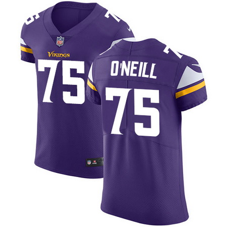 Nike Vikings #75 Brian O Neill Purple Team Color Mens Stitched NFL Vapor Untouchable Elite Jersey