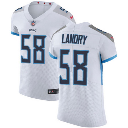 Nike Titans #58 Harold Landry White Mens Stitched NFL Vapor Unto