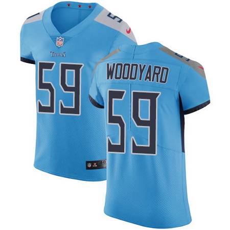 Nike Titans #59 Wesley Woodyard Light Blue Team Color Mens Stitched NFL Vapor Untouchable Elite Jers